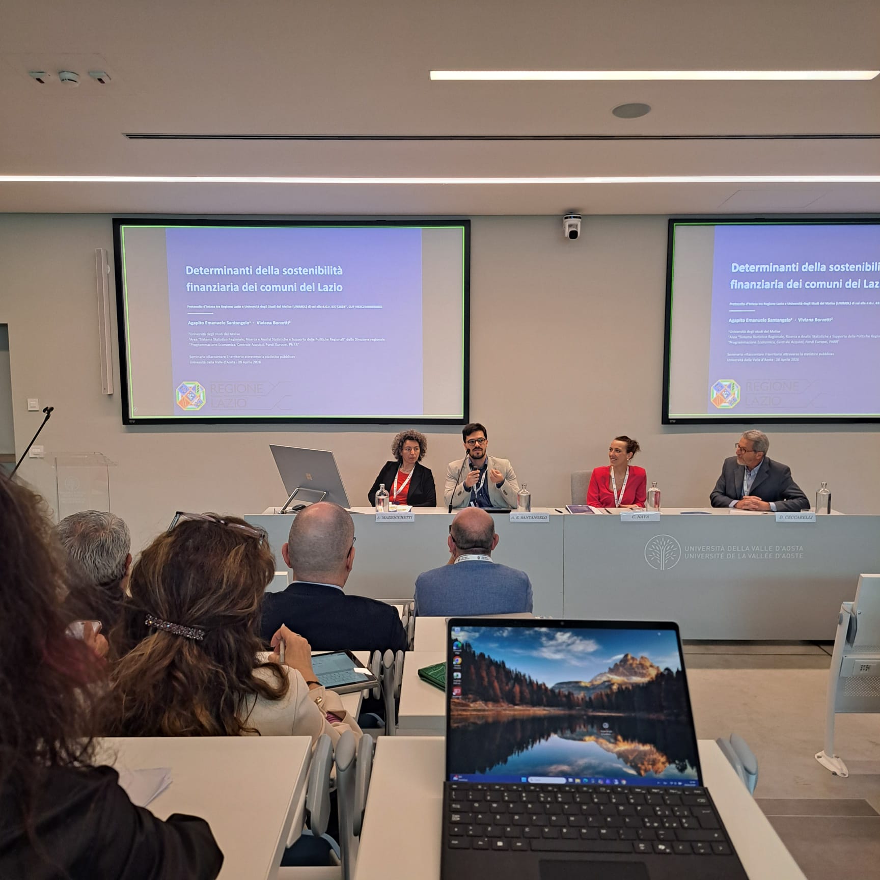 Presentazione del paper sulla sostenibilità finanziaria dei comuni del Lazio, Aosta aprile 2026