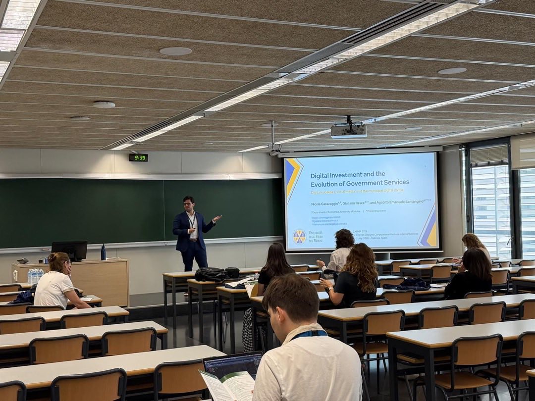 Presentazione del paper Digital Investment and the Evolution of Government Services a CARMA 2026, Valencia, luglio 2026